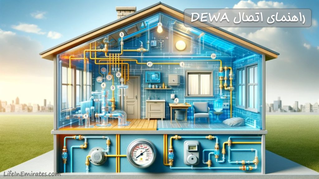 راهنمای گام به گام برای اتصال DEWA ✔️ آب و برق
