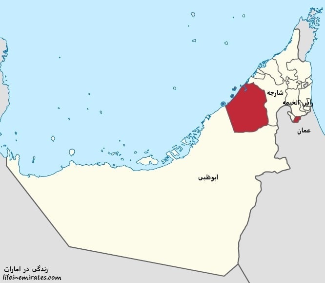 نقشه جغرافیایی امارت دبی