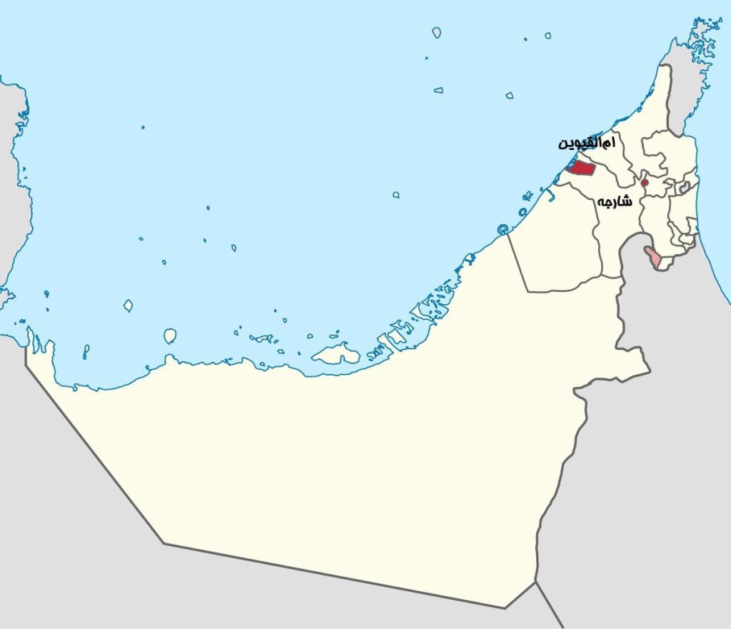 نقشه شهر عجمان امارات
